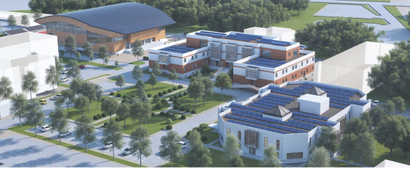 Vizualizare campus integrat dual Bacău
